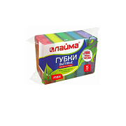 Губки бытовые для мытья посуды, комплект 5 шт., поролон/абразив, высота 27 х шир 96 х гл 64(601554                                                                                                      