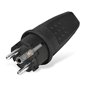 Вилка электрич.прямая с заземл.каучук 16А 250В IP44(еврослот) UNIVersal 602227                                                                                                                          