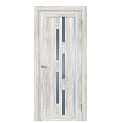 Дверь PSL-33 nanotex, сан-ремо крем 800*2000 стекло сатинат графит                                                                                                                                      