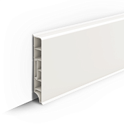 Плинтус напольный прямоугольный 80мм 2,2м ИДЕАЛ ДЮРА, 037 Молочно-белый ИД-ПП80 037 МЛЧ БЕЛ)                                                                                                            