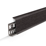 Плинтус напольный 70мм 2,2м "Деконика", 352 Каштан серый (Д-П70 352 КШТ СЕР)                                                                                                                            