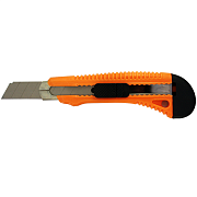 Нож с выдвижным лезвием 18мм, пластиковый корпус, металлическая направляющая Вихрь73/10/10/2                                                                                                            