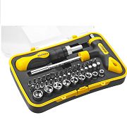 Набор STAYER HERCULES Отвертка реверс., Т-обр. отвертка-битодержатель, 43 пред.(25084-Н43)                                                                                                              