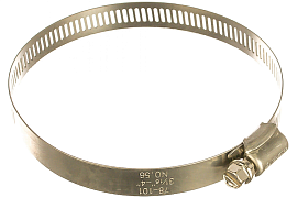 Хомут червячный 78-101мм ЗУБР "ЭКСПЕРТ" оцинкованные,просечная лента 12мм, 50шт (37805-078-101-50)                                                                                                      