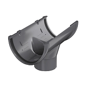 Воронка желоба ТН ПВХ серый ф125/82                                                                                                                                                                     