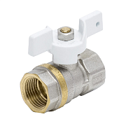 Кран шар лат 1102 Standart нк Ду15 Ру40 м/м полн баб белая Aquasfera 1102-01                                                                                                                            