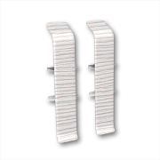 Соединитель для плинтуса 70мм "Деконика", 255 Ясень бьянко (Д-П70-С 255 ЯСН БНК)                                                                                                                        