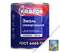 Эмаль ПФ-115 (шоколадная) 0,8кг "KRAFOR"                                                                                                                                                                