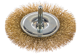 Щетка дисковая MIRAX для дрели, витая стальная лат.проволока 0,3мм,d=100мм (35145-100)                                                                                                                  