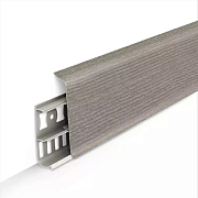 Плинтус напольный 70мм 2,2м "Деконика", 296 Орех серый (Д-П70 296 ОРХ СЕР)                                                                                                                              