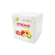 Салфетки бумажные 100 шт, 24х24см, белые, 100% целлюлоза ЛАЙМА                                                                                                                                          