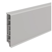 Плинтус напольный прямоугольный 80мм 2,2м ИДЕАЛ ДЮРА, 002 Светло-серый, ИД-ПП80 002 СВТ СЕР                                                                                                             