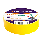 Изолента X Glass ПВХ 19мм*20м, желтая                                                                                                                                                                   