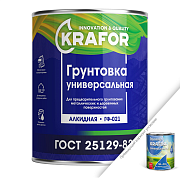 Грунт ГФ-021 (0,8кг) серый "KRAFOR"                                                                                                                                                                     