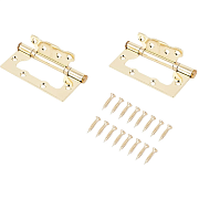 Петля накладная без врезки АЛЛЮР 100х75 2BB BP КОРОБКА 2,5мм латунь (7499)                                                                                                                              