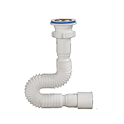 Сифон для умывальника/мойки гофр 1 1/2"x40/50 L=650мм нерж/сетка Орио А-3015                                                                                                                            