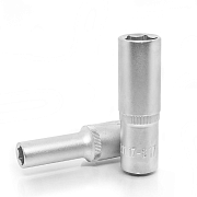 Головка торцовая ЗУБР "МАСТЕР" (1/2") удлин., Cr-V, FLANK хроматированное покрытие, 10 мм 27726-10                                                                                                      