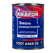 Эмаль ПФ-115 (синяя) 0,8кг "KRAFOR"                                                                                                                                                                     