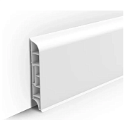 Плинтус напольный округлый 80мм 2,2м ИДЕАЛ ДЮРА, 001 Белый, ИД-ПО80 001 БЕЛ                                                                                                                             