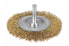 Щетка STAYER "MASTER" дисковая для дрели, витая сталь 0,3 мм, 75мм (35114-075_z01)                                                                                                                      
