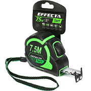 Рулетка  "Effecta Fort" магнит, автостоп, лента -2 стор шкала-нейлон 7,5м/25мм (581725)                                                                                                                 