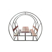 Каркас беседки "Пион" 25*25 с фурнитурой + доски (без поликарбоната)                                                                                                                                    