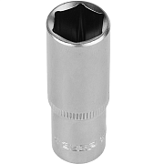 Головка торцовая ЗУБР "МАСТЕР" (1/4") удлин., Cr-V, FLANK хроматированное покрытие, 12 мм 27717-12                                                                                                      