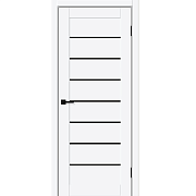 Дверь межкомнатная  ПЭТ Браво-22 White Silk Black Shine 200*80                                                                                                                                          