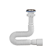 Сифон умыв гофр 1 1/4"x40/50 L=1250мм нерж/сетка Орио А-3014                                                                                                                                            