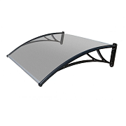 Козырек Krovent прозрачный с черн. кроншт. 1200 мм                                                                                                                                                      